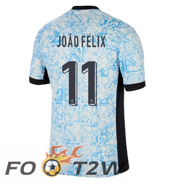 Maillot Equipe Portugal (JOÃO FÉLIX 11) Exterieur Bleu Blanc 2024/2025