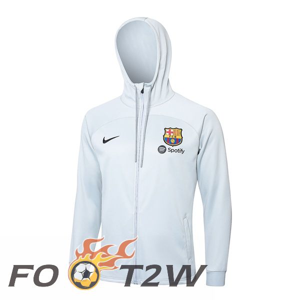 Veste Coupe-Vent FC Barcelone Blanc 2024/2025