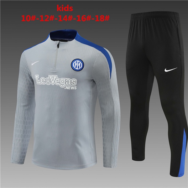 Ensemble Survetement De Foot Inter Milan Enfant Gris 2024/2025