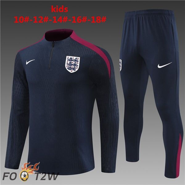 Ensemble Survetement De Foot Angleterre Enfant Bleu Royal 2024/2025