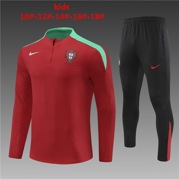 Ensemble Survetement De Foot Portugal Enfant Rouge 2024/2025