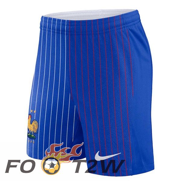 Short De Foot France Exterieur Bleu 2024/2025