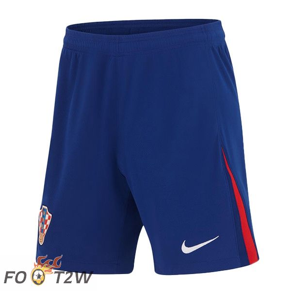 Short De Foot Croatie Exterieur Bleu 2024/2025