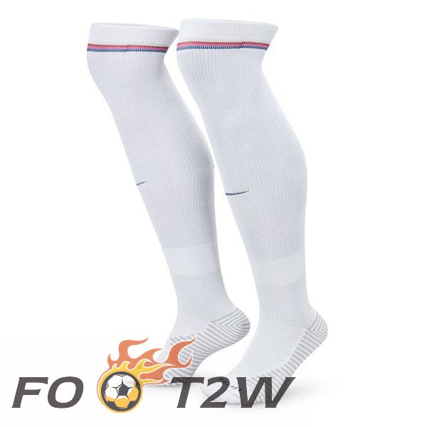 Chaussettes De Foot Angleterre Domicile Blanc 2024/2025