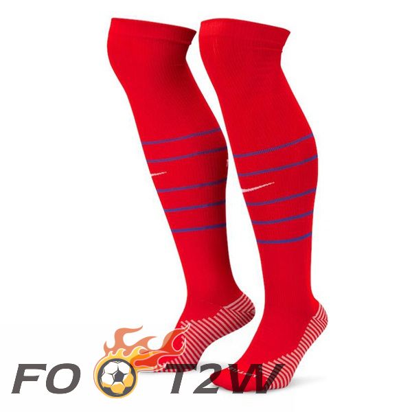 Chaussettes De Foot France Domicile Rouge 2024/2025