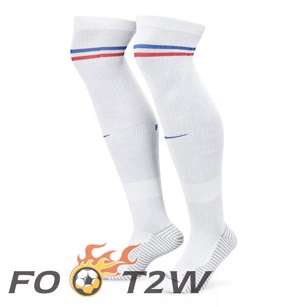 Chaussettes De Foot France Exterieur Blanc 2024/2025