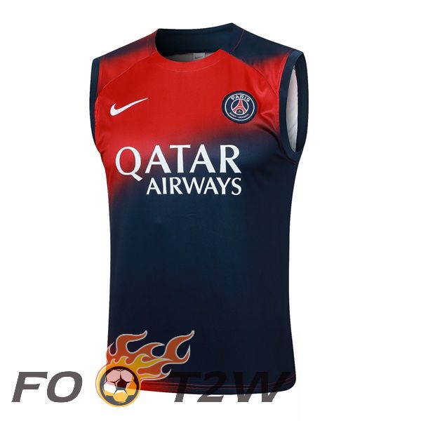 Gilet Foot Paris PSG Bleu Royal Rouge 2024/2025