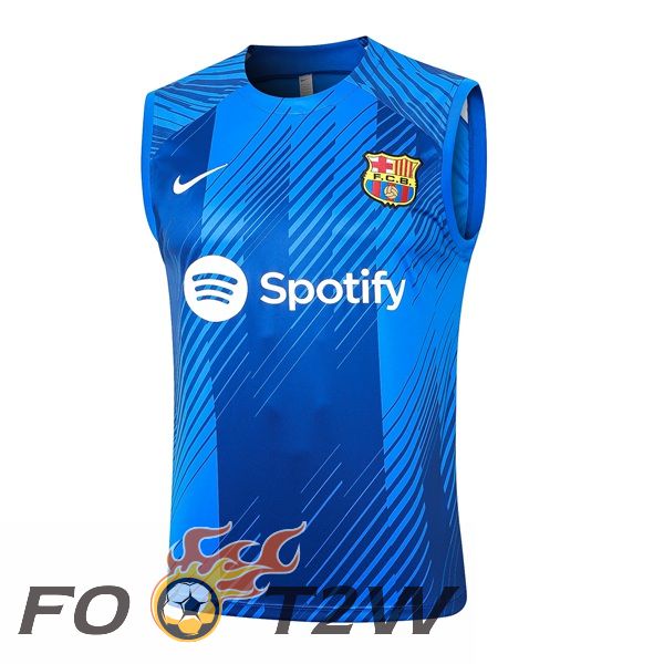 Training Debardeur FC Barcelone + Shorts Bleu 2024/2025