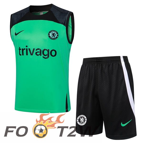 Gilet Foot FC Chelsea + Shorts Vert 2024/2025