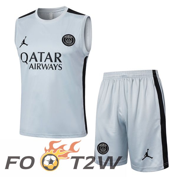 Gilet Foot Paris PSG + Shorts Gris 2024/2025