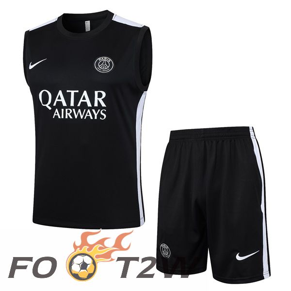 Training Debardeur Paris PSG + Shorts Noir 2024/2025