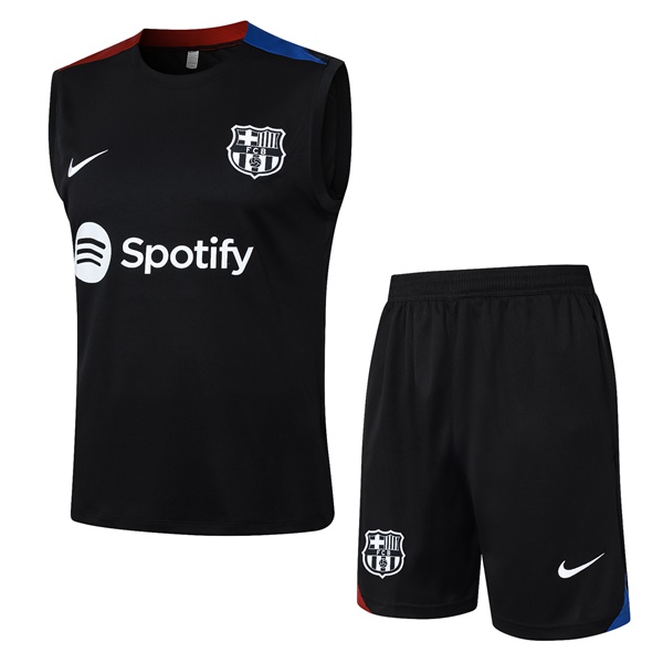 Gilet De Foot FC Barcelone + Shorts Noir 2024/2025