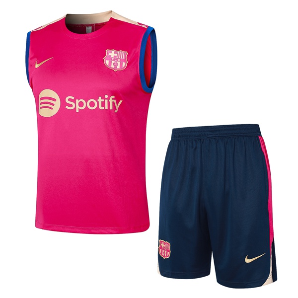 Gilet De Foot FC Barcelone + Shorts Rose 2024/2025