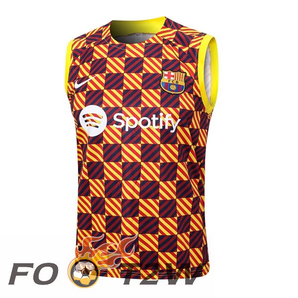 Gilet De Foot FC Barcelone Jaune 2023/2024