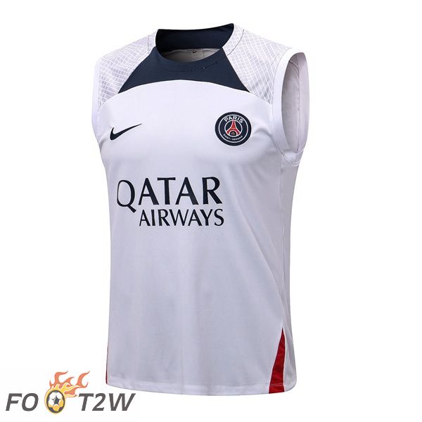 Gilet De Foot Paris PSG Blanc 2022/2023