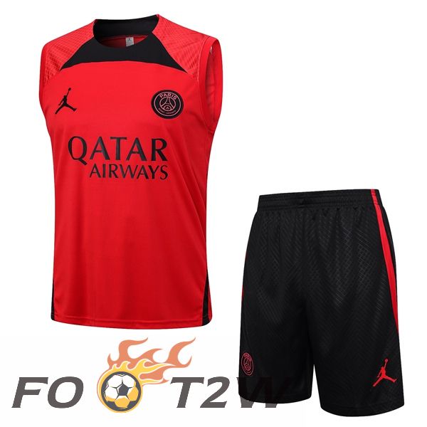 Gilet De Foot Paris PSG + Shorts Rouge 2023/2024