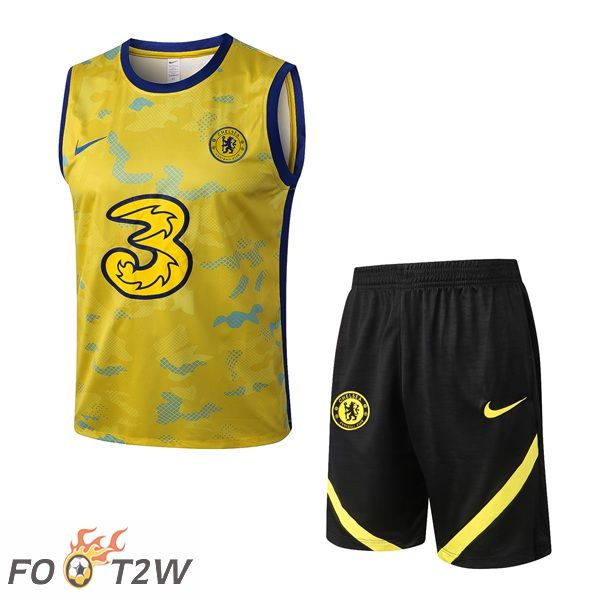 Gilet Foot FC Chelsea + Short Jaune 2022/2023