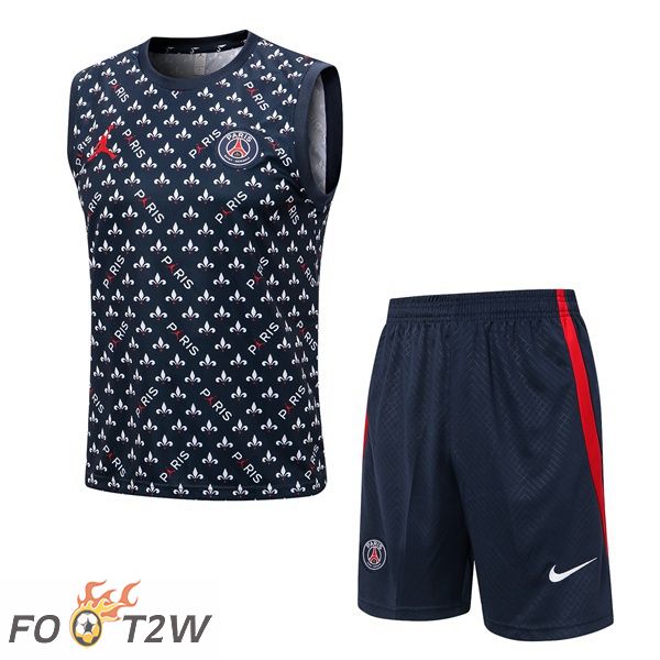 Gilet De Foot Paris PSG + Shorts Bleu Royal 2022/2023