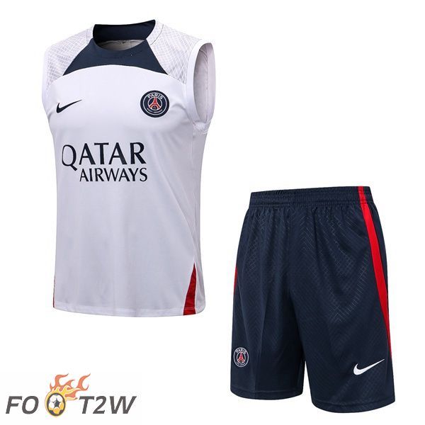 Gilet De Foot Paris PSG + Shorts Blanc 2022/2023