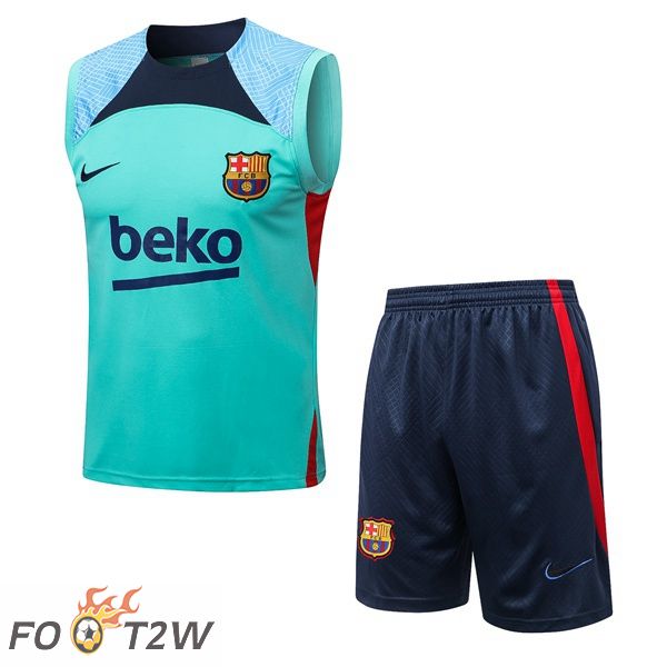 Gilet De Foot FC Barcelone + Shorts Vert 2022/2023