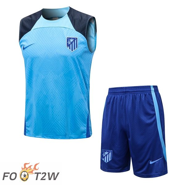 Gilet De Foot Atletico Madrid + Shorts Bleu 2022/2023