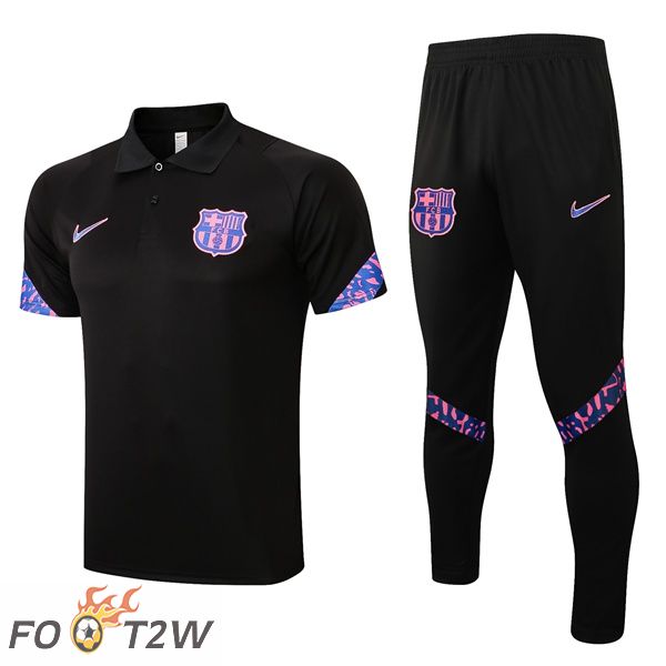 Ensemble Polo FC Barcelone + Pantalon Noir 2021/2022