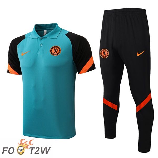 Ensemble Polo FC Chelsea + Pantalon Vert 2021/2022