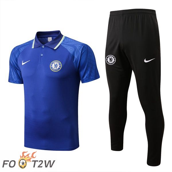 Polo Foot FC Chelsea + Pantalon Bleu 22/23