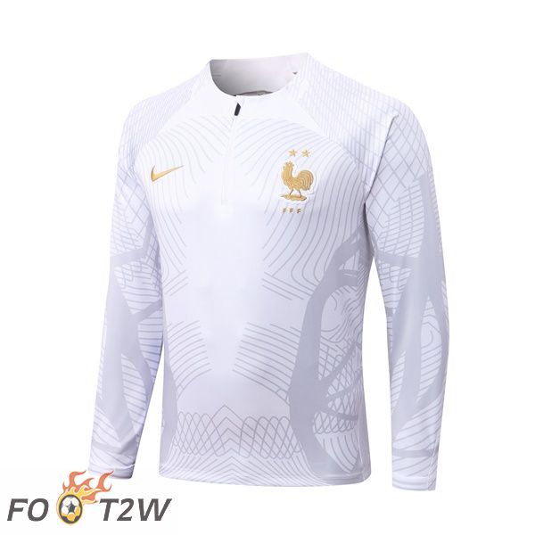 Training Sweatshirt Homme France Blanc 22/23