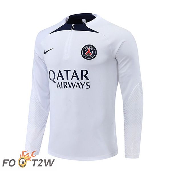 Training Sweatshirt Homme Paris PSG Blanc 22/23