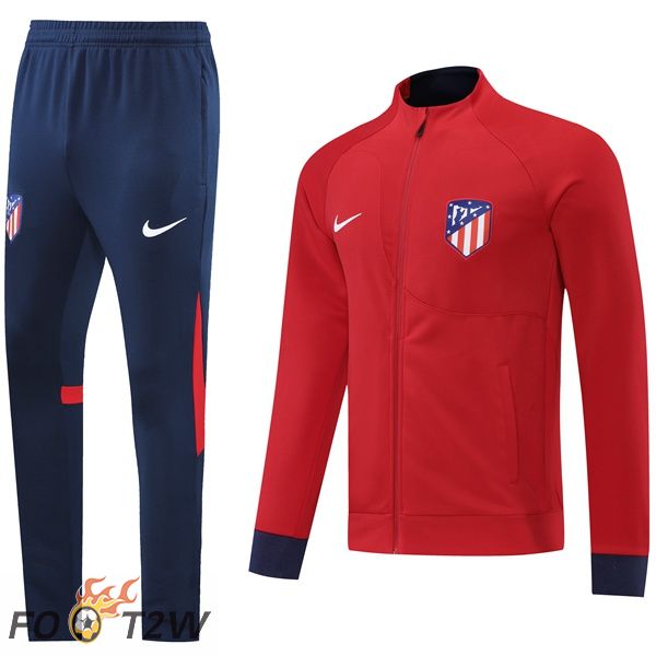 Ensemble Veste Survetement de Foot Atletico Madrid Rouge 22/23