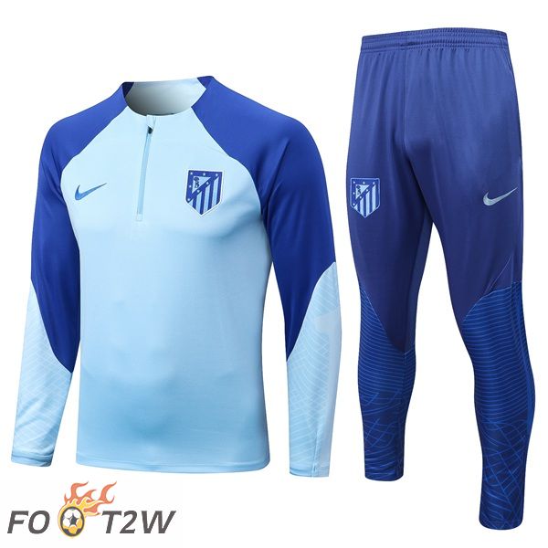 Ensemble Survetement de Foot Atletico Madrid Bleu 2022/2023