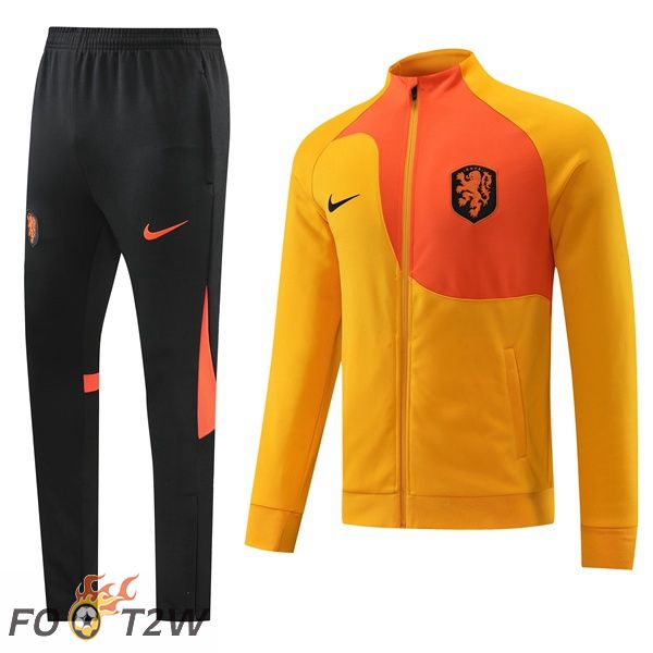 Ensemble Veste Survetement de Foot Pays-Bas Bleu 2022/2023