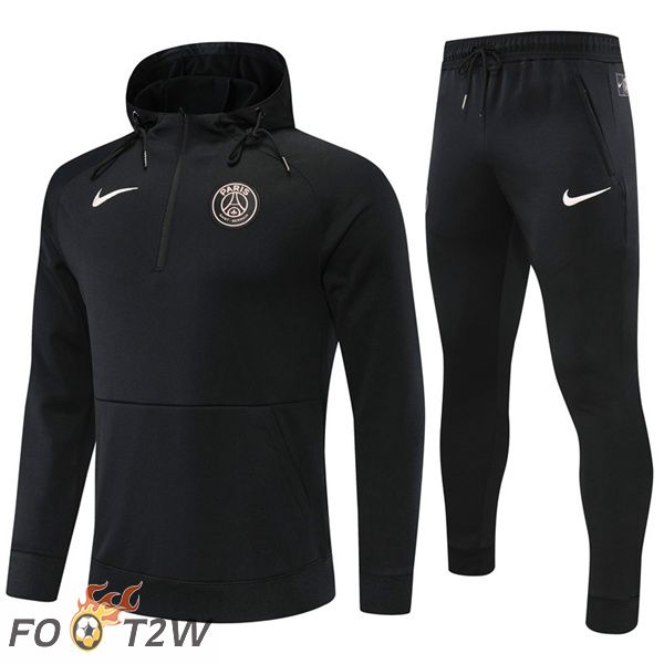 Survetement Veste A Capuche Paris PSG Noir 2022/2023