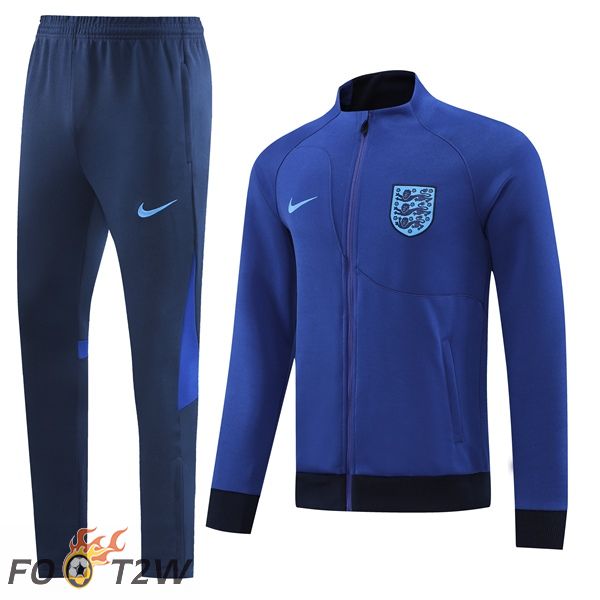 Ensemble Veste Survetement de Foot Angleterre Bleu 2022/2023