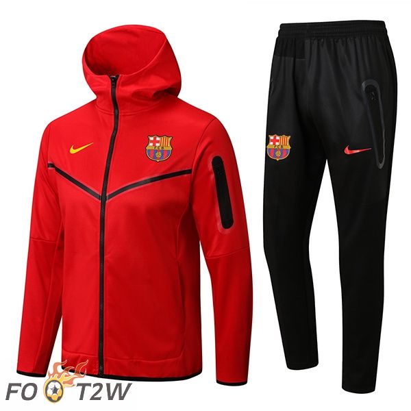 Survetement Veste A Capuche FC Barcelone Rouge 2022/2023