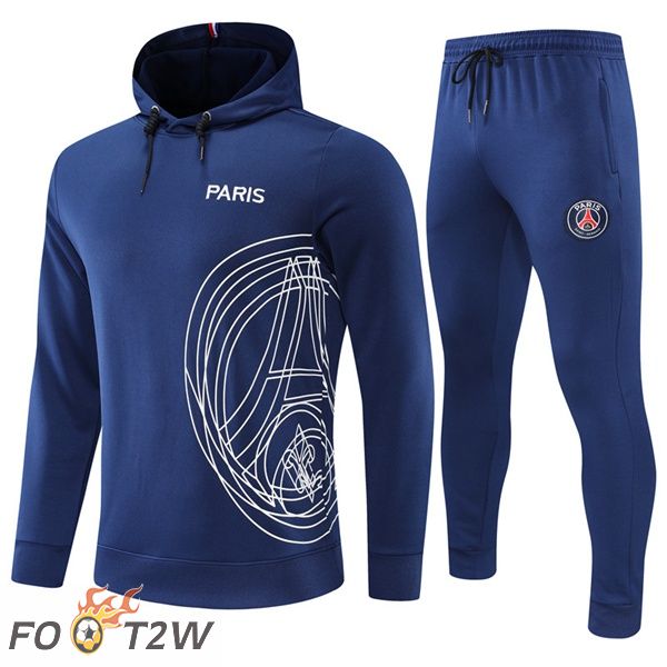 Veste A Capuche Survetement Foot JORDAN Paris PSG Bleu Royal 2022/2023