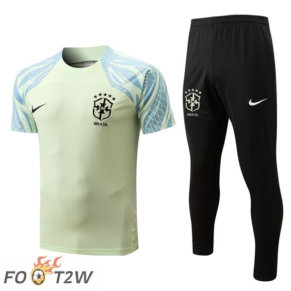 Ensemble Training T-Shirts Bresil + Pantalon Jaune 2022/2023