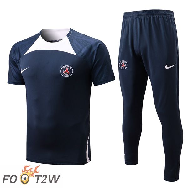 Ensemble Training T-Shirts Paris PSG + Pantalon Noir 2022/2023