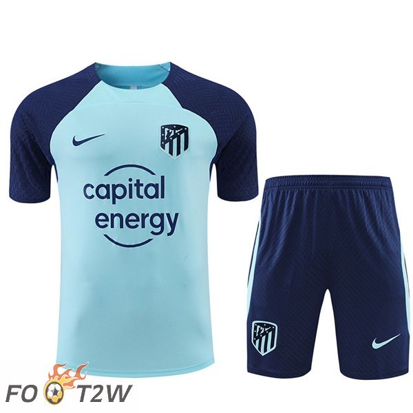 Ensemble Training T-Shirts Atletico Madrid + Short Bleu 2022/2023