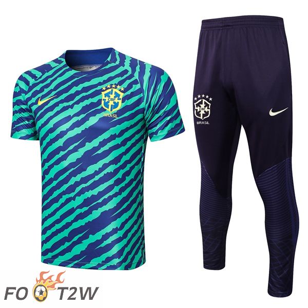 Training T-Shirts Bresil + Pantalon Vert 2022/2023