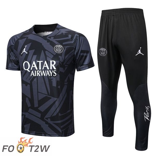 Training T-Shirts Paris PSG + Pantalon Noir 2022/2023