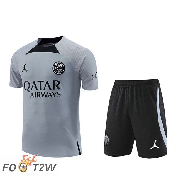 Training T-Shirts Paris PSG + Shorts Gris 2022/2023