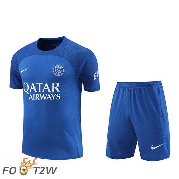 Training T-Shirts Paris PSG + Shorts Bleu 2022/2023