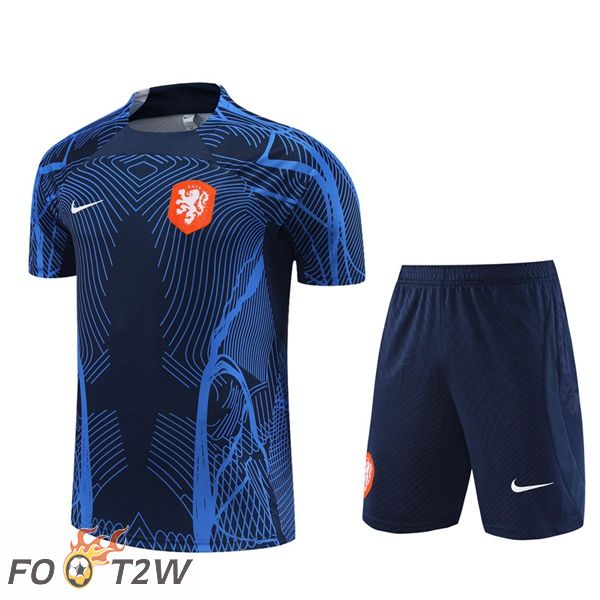 Training T-Shirts Pays-Bas + Shorts Bleu Royal 2022/2023