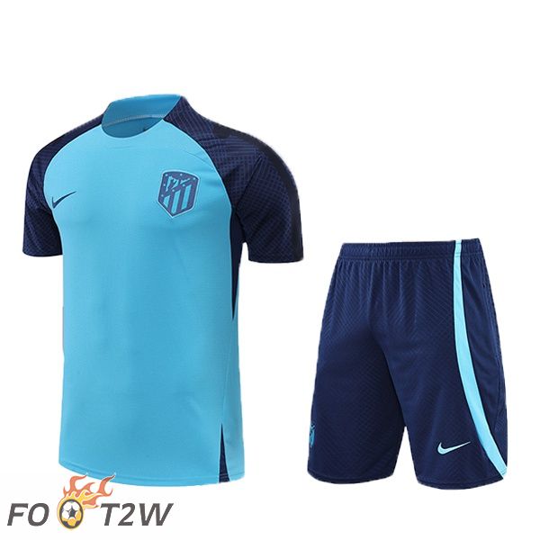 Ensemble Training T-Shirts Atletico Madrid + Shorts Bleu 2022/2023