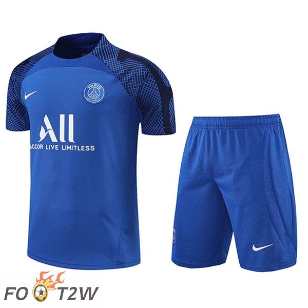 Ensemble Training T-Shirts Paris PSG + Shorts Bleu 2022/2023