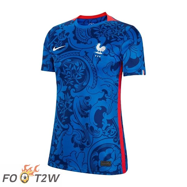 Maillot Foot Equipe de France Femme Domicile Bleu Euro Féminin 2022