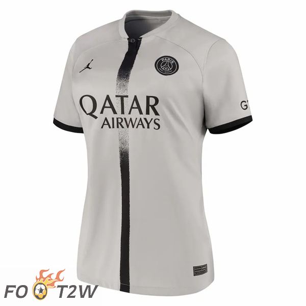 Maillot de Foot Paris PSG Femme Exterieur Gris 2022/2023