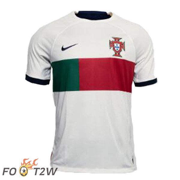 Maillots Equipe De Portugal Femme Exterieur Blanc Rouge 2022/2023